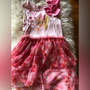 JoJo hearts bow pink red dress